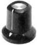 Button, cylindrical, Ø 17 mm, (H) 16.51 mm, black, for rotary switch, 5-1437624-5