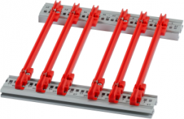 Guide Rail Standard Type, PC, 160 mm, 2 mm GrooveWidth, Red, 10 Pieces