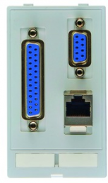 Data module, D-Sub socket, 25 pole/D-Sub socket, 9 pole/RJ-45 socket to D-Sub plug, 25 pole/D-Sub plug, 9 pole/RJ-45 socket, 39500030170