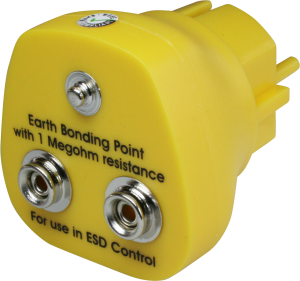 ESD ground contact connector, 1 x 4.0 mm and 2 x 10 mm snap-on terminals, 23.0.60278