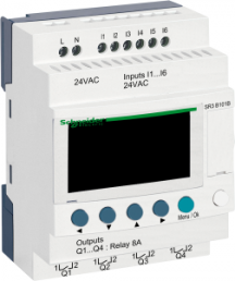 Modular smart relay Zelio Logic - 10 I O - 24 V AC - clock - display