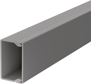 Cable duct, (L x W x H) 2000 x 40 x 25 mm, PVC, stone gray, 6026443
