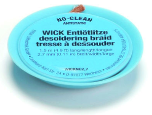 Desoldering wick, 2.7 mm, 1.5 m, No-Clean, Ersa, 0WICKNC2.7/SB