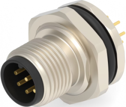 Circular connector, 8 pole, solder connection, screw locking, straight, T4140012081-000