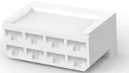 Insulating housing for 6.3 mm, 8 pole, polyamide, UL 94V-2, natural, 163007