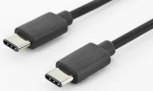 USB 2.0 connection line, USB plug type C to USB plug type C, 1.8 m, black