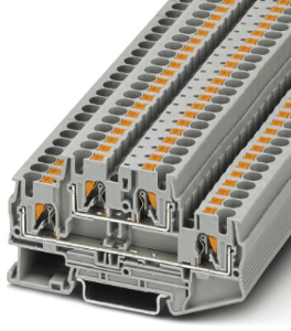 Double level terminal, push-in connection, 0.2-6.0 mm², 4 pole, 28 A, 6 kV, orange, 3211792