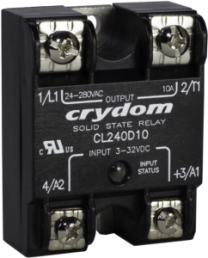 Solid state relay, 24-280 VAC, zero voltage switching, 3-32 VDC, 10 A, PCB mounting, CL240D10