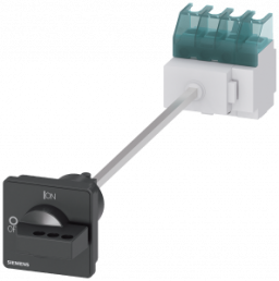 Main switch, Rotary actuator, 4 pole, 32 A, 690 V, (W x H x D) 67 x 79 x 385 mm, front installation/DIN rail, 3LD2217-1TL11