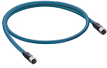 Sensor actuator cable, M12-cable socket, straight to M12-cable socket, straight, 4 pole, 0.5 m, FRTPE, turquoise, 4 A, 4217