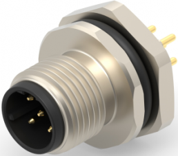 Circular connector, 5 pole, solder connection, screw locking, straight, T4142512051-000
