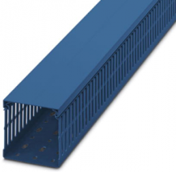 Wiring duct, (L x W x H) 2000 x 80 x 80 mm, Polycarbonate/ABS, blue, 3240601