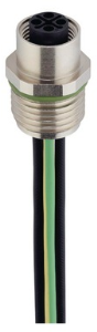 Socket, M12, 4 pole, Coupling nut, straight, 934980407