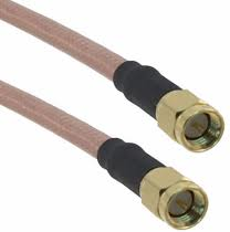 Coaxial Cable, SMA plug (straight) to SMA plug (straight), 50 Ω, RG-142, grommet black, 500 mm, 135101-07-M0.50