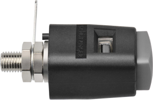 Quick pressure clamp, gray, 30 VAC/60 VDC, 16 A, thread, nickel-plated, SDK 504 / GR