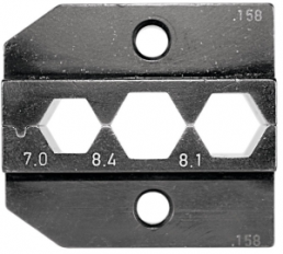 Crimping die for coaxial connectors, 624 158 3 0