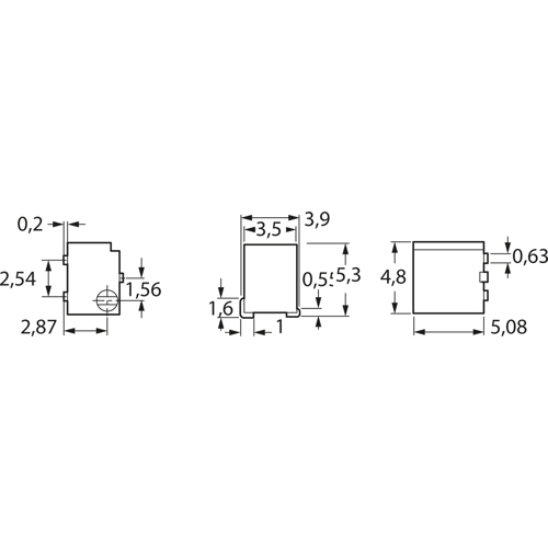 44WR50KLFTB BI Technologies Trimmer Potentiometers Image 2