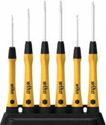 ESD screwdriver kit, PH00, PH0, 1.5 mm, 2 mm, 2.5 mm, 3 mm, Phillips/slotted, BL 40 mm, 270PK601