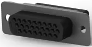 D-Sub socket, 26 pole, high density, unequipped, straight, crimp connection, 1658682-1