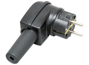 Schuko/CEE solid rubber angled plug