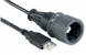 USB 2.0 Adapter cable, USB plug type B to USB plug type A, 2 m, black