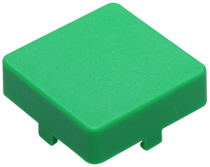 Aperture, square, (L x W x H) 14 x 14 x 5.5 mm, green, for short-stroke pushbutton, 5.46.681.001/0514