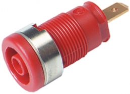 4 mm socket, flat plug connection, mounting Ø 12.2 mm, CAT III, red, SEB 2610 F4,8 RT