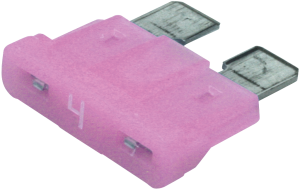 Automotive flat fuse, 4 A, 32 V, pink, (L x W x H) 19.1 x 5.1 x 18.8 mm, 0287004.PXCN