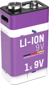 1315-0005 Ansmann Round Cell Batteries, 9V Block Batteries