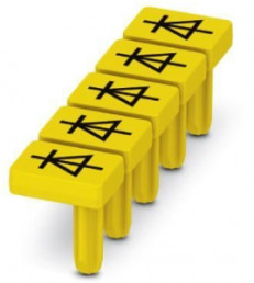 Plug-in warning sign, symbol: Diode sign, (W) 25.2 mm, PA, 1029037