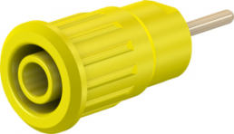 4 mm socket, round plug connection, mounting Ø 12.2 mm, CAT III, yellow, 23.3130-24