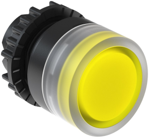 Pushbutton, yellow, illuminated , mounting Ø 22 mm, IP66, 12882261