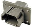 Connector, 8 pole, straight, 2 rows, gray, DT04-08PA-L012