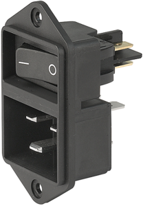 Combination element C20, 3 pole, screw mounting, plug-in connection, black, EC11.0021.001