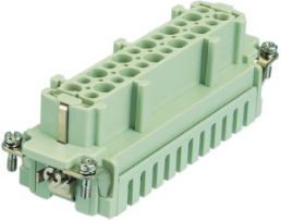 Socket contact insert, 24B, 12 pole, equipped, cage clamp terminal, with PE contact, 09340102716