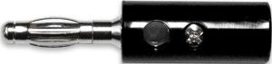 4 mm plug, screw connection, black, BU-00249-0