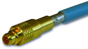 MMCX plug 50 Ω, RG-405, Belden 1671A, solder connection, straight, 262112