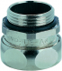 Straight hose fitting, M16, 17 mm, brass, nickel-plated, IP65, silver, (L) 33 mm