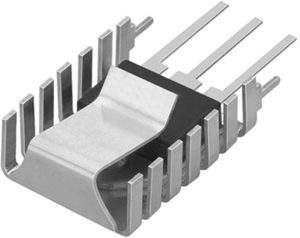 Clip-on heatsink, 32 x 20 x 13 mm, 18.4 K/W, solderable surface