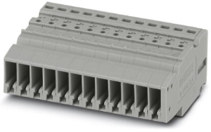 COMBI jack, push-in connection, 0.14-4.0 mm², 12 pole, 24 A, 6 kV, gray, 3000666