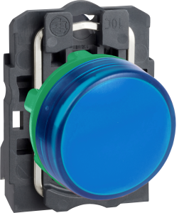 Signal light, waistband round, blue, mounting Ø 22 mm, XB5AVM6