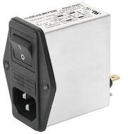 IEC plug C14, 50 to 60 Hz, 10 A, 250 VAC, faston plug 6.3 mm, 4304.5027