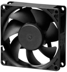 DC axial fan, 12 V, 80 x 80 x 25 mm, 40 m³/h, 22.1 dB, vapo, SUNON, HA 80251V4-000U-999