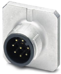 Plug, M12, 8 pole, solder pins, screw locking, straight, 1408574