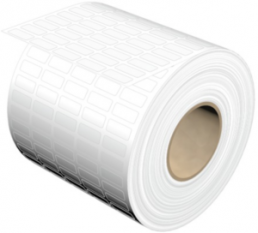 Cotton fabric Label, (L x W) 15 x 6 mm, white, Roll with 10000 pcs