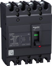 Circuit breaker, toggle actuator, 4 pole, 50 A, 690 V, (W x H x D) 100 x 130 x 60 mm, fixed mounting, EZC100H4050