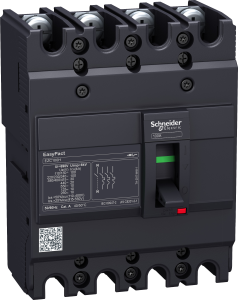 Circuit breaker, toggle actuator, 4 pole, 100 A, 690 V, (W x H x D) 100 x 130 x 60 mm, fixed mounting, EZC100H4063