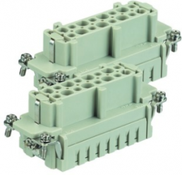 Socket contact insert, 32B, 32 pole, unequipped, crimp connection, with PE contact, 09330162712
