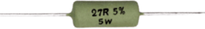 Wirewound resistor, 100 mΩ, 5 W, ±5 %