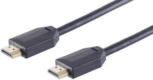 Ultra High Speed HDMI cable with metal housing, HDMI plug type A to HDMI plug type A, 0.5 m